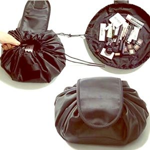 Black Drawstring Makeup Bag